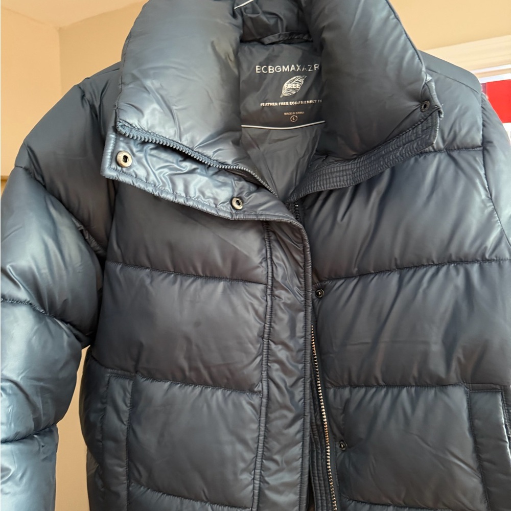 BCBGMaxAzria Women's Blue Puffer Jacket